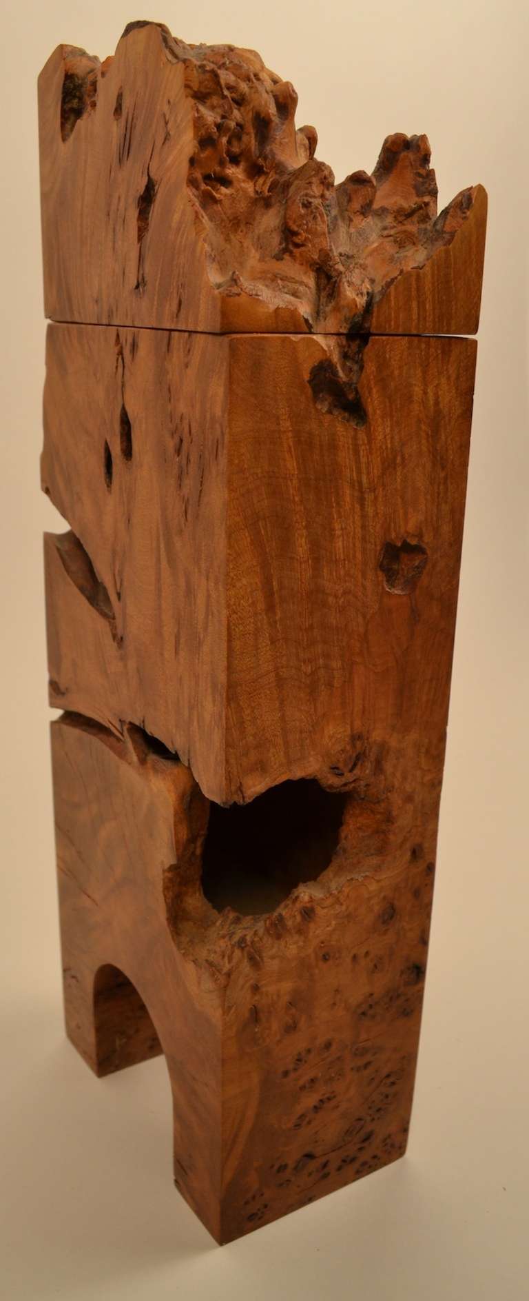 American Unusual Michael  Elkan Studio Box Birdseye Burl For Sale