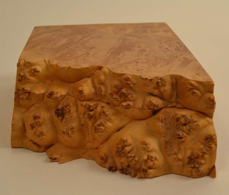 20th Century Michael Elkan Hinged Burl Jewelry Box For Sale