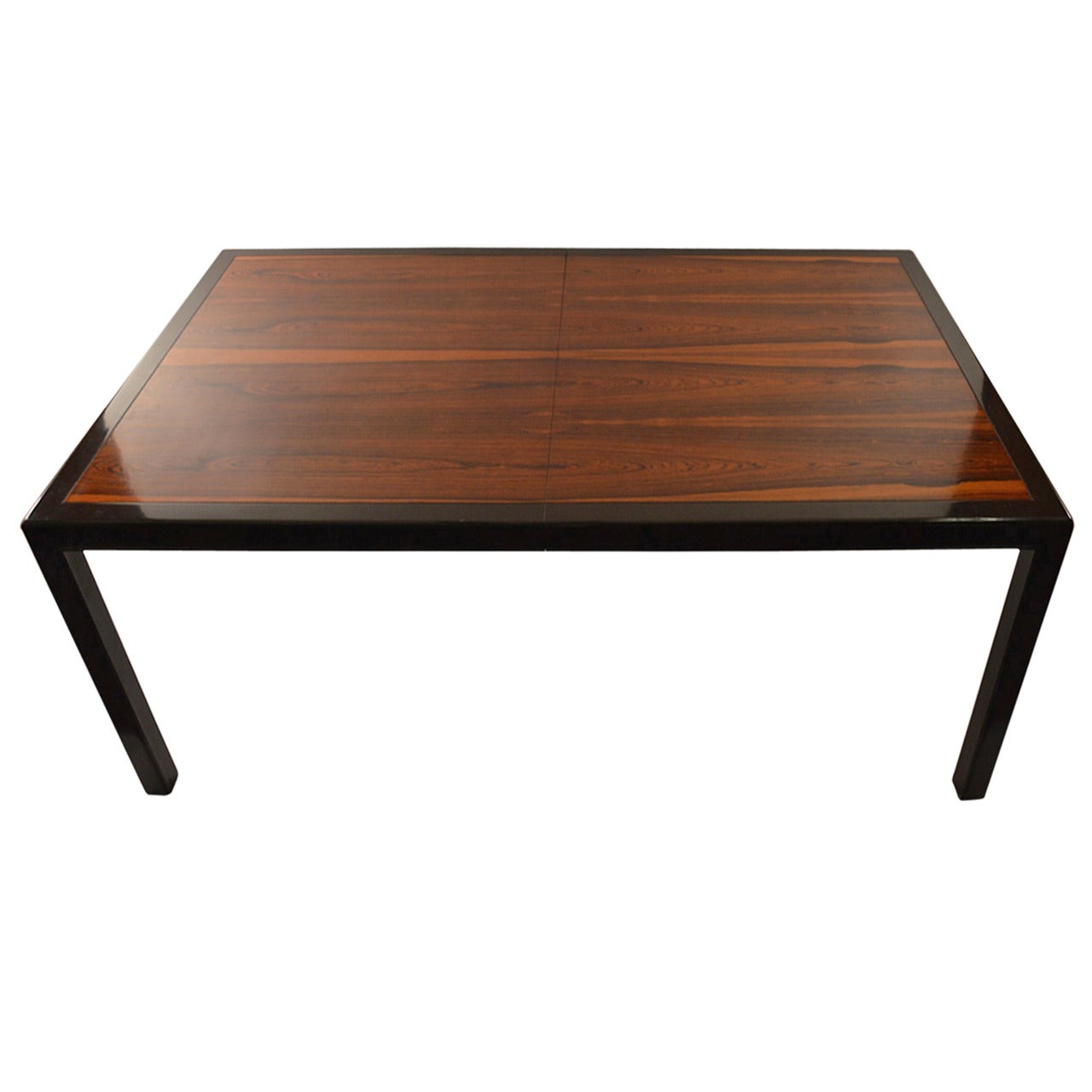 Elegant and Sleek Probber Rosewood  Dining Table with Three Leaves