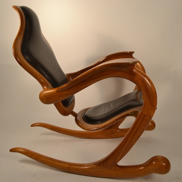 Organic Modern Rocking Chair Signed Sterling Johnson King 1