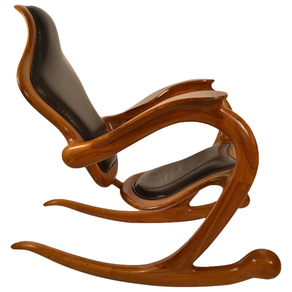 Organic Modern Rocking Chair Signed Sterling Johnson King