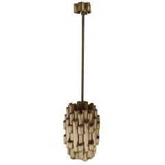 Custom Architect Executed Brutalist Welded Steel Chandelier