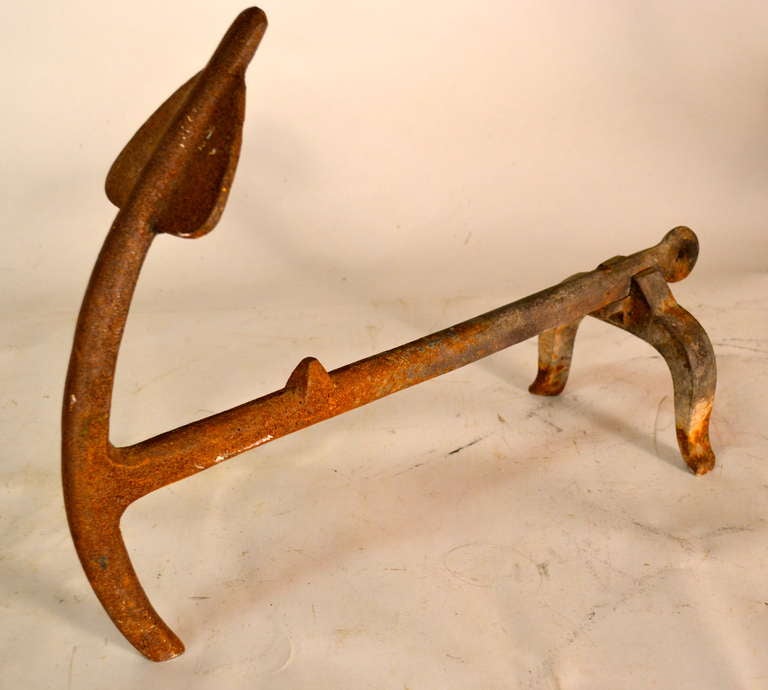 American Arrow Form Mid Century Modern Arts and Crafts  Andirons For Sale