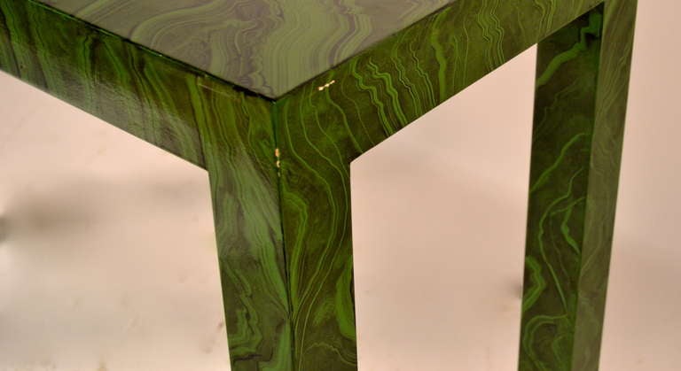 Very nice stylish Parsons form Console table.Some minor loss to paint finish