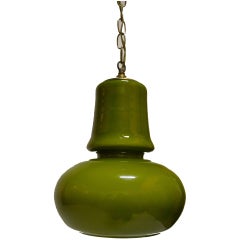 Green Glass Hanging Globe