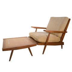 George Nakashima New Hope Studio Chair and Ottoman 