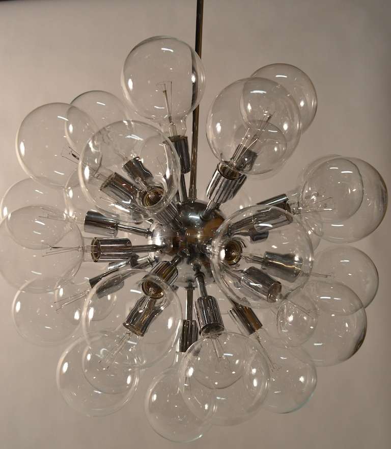 chrome bubble chandelier
