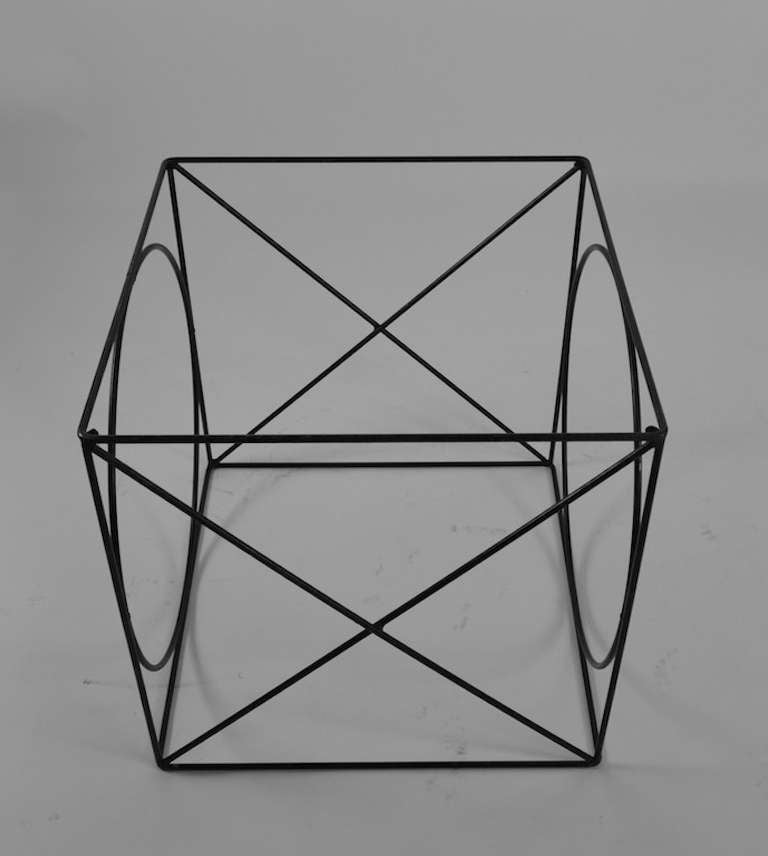 wire cube side table