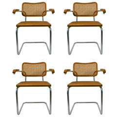 Set of Four Cesca Marcel Breuer Chairs