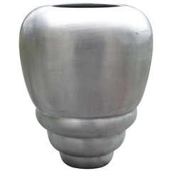 Art Deco Revival Cast Aluminum Vase