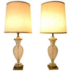 Pair Glass Lamps 8