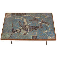 Vintage Mosaic Tile Top Table