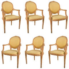 Set of Six Matching Arm Chairs