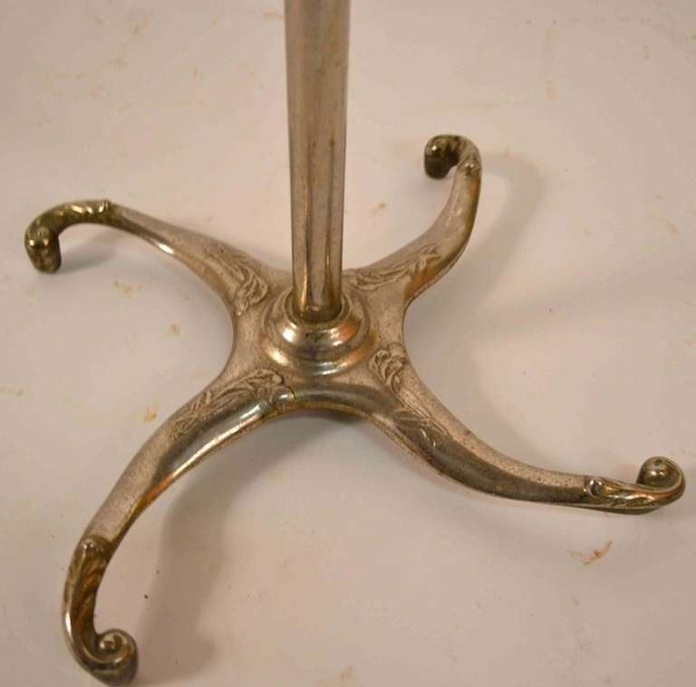 Nickel Plated Shaving Stand In Excellent Condition In New York, NY