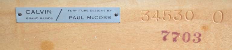 Mid-Century Modern Paul McCobb Clavin King Size Bed  Headboard