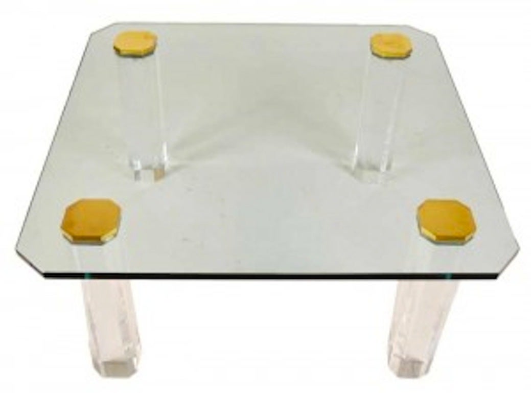 Glass Top Table  For Sale
