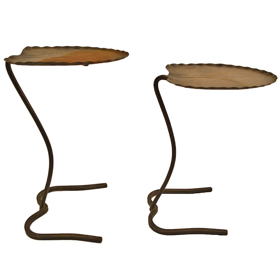 Two Nesting Salterini Lily Pad Tables
