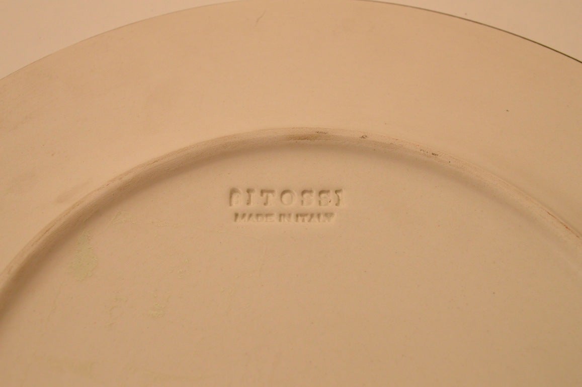 Italian Decorative Bitossi Plate Made in Italy