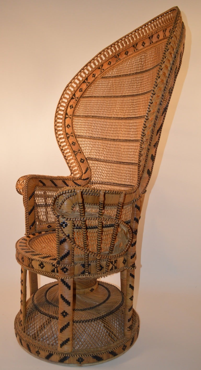 woven peacock chair