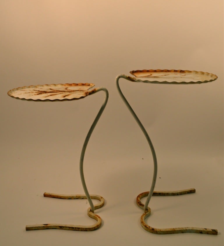 Steel Salterini Nesting Leaf Tables in White