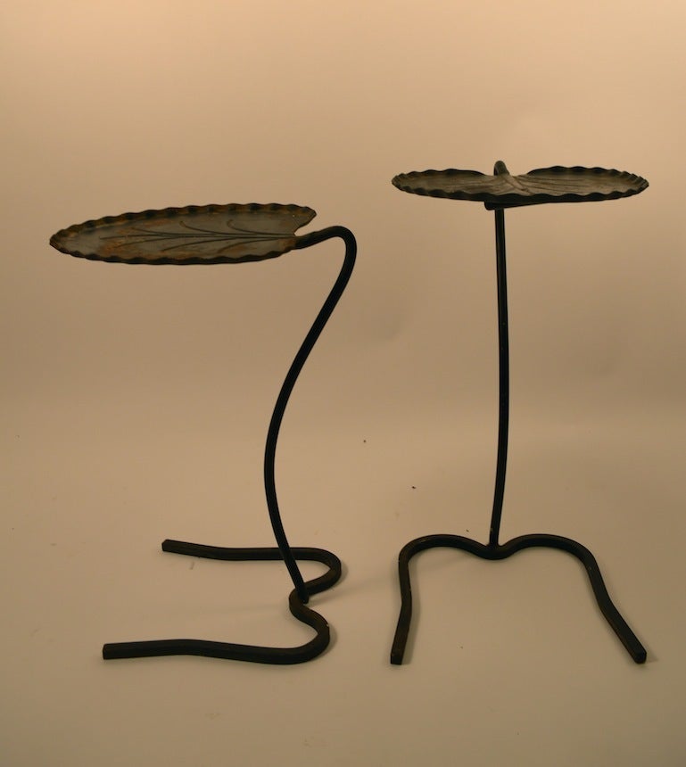 American Two Salterini Nesting Leaf Tables in Black