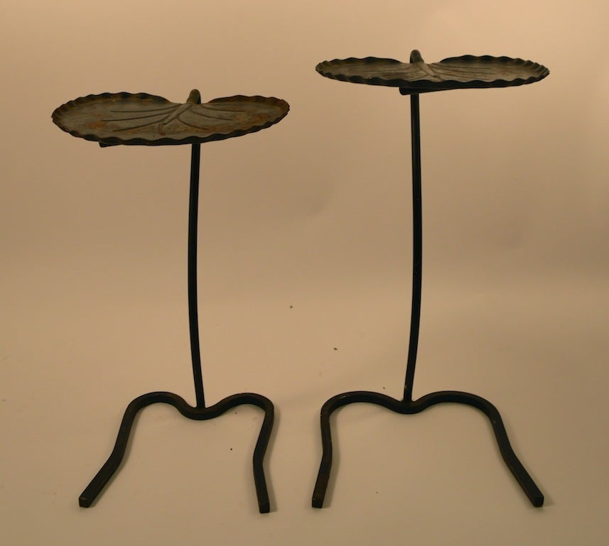 Two Salterini Nesting Leaf Tables in Black In Good Condition In New York, NY