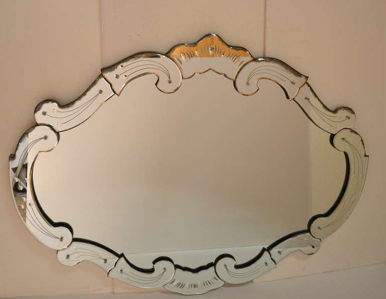 Venetian Style Shield Mirror