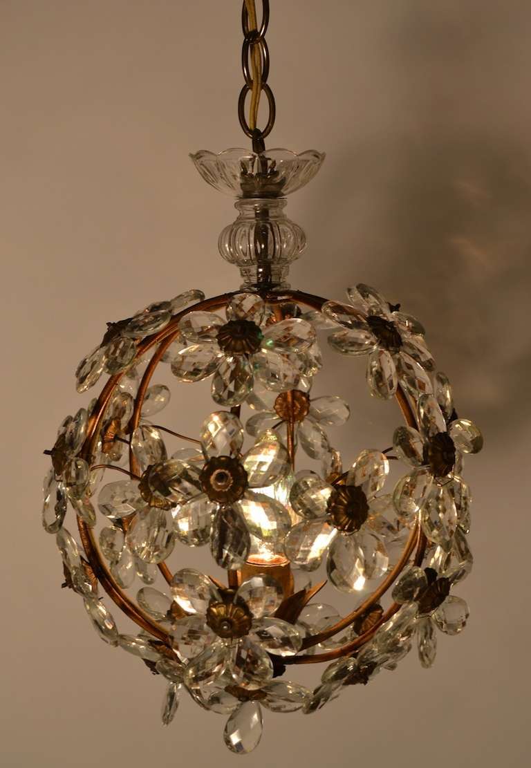 Floral Glass Ball Chandelier 1