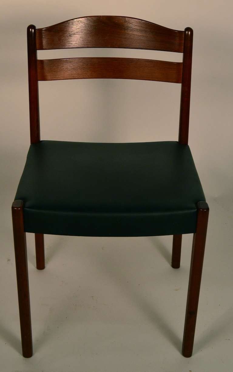 Mid-20th Century Set of Six Danish Modern Dining Chairs For Sale