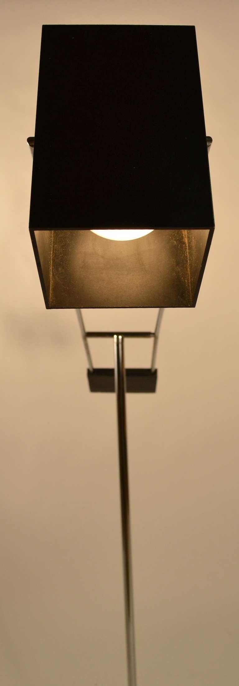 black chrome floor lamp