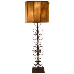 Wrought Iron Spanish Gothic Style Floor Lamp