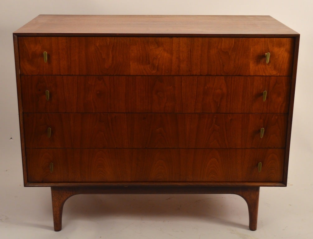 Mid-20th Century Four Drawer Mid Century  Bachelors Chest