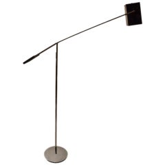 Kovacs Counterweight  Black and Chrome Floor Lamp