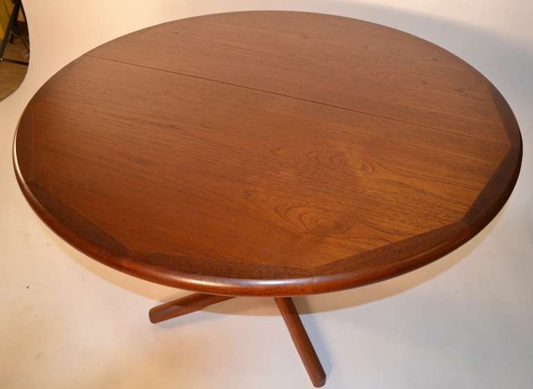 danish teak round dining table