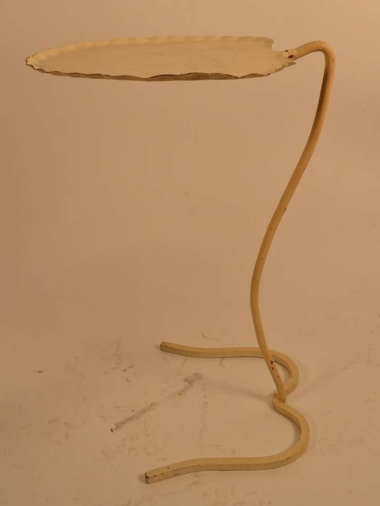 Salterini lilly pad leaf table. This example is in later white paint finish.