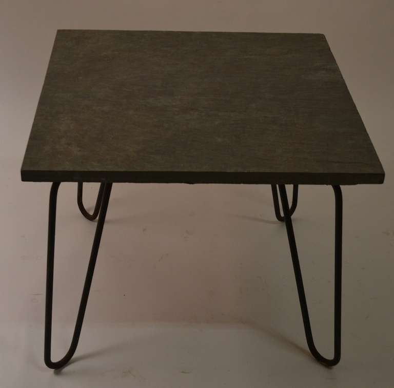 Mid-20th Century Slate and Iron Table after Royere