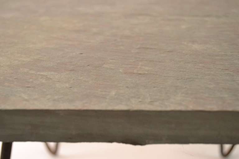 British Slate and Iron Table after Royere