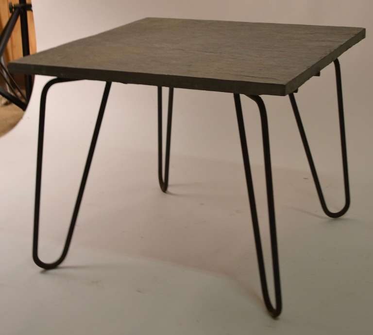 Slate and Iron Table after Royere In Excellent Condition In New York, NY
