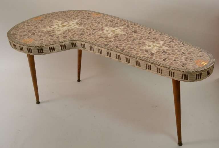 1960's Mosaic Top Free Form Coffee Table 2