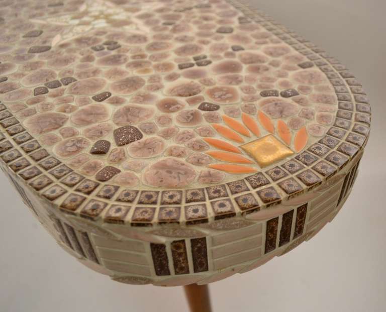 1960's Mosaic Top Free Form Coffee Table 3