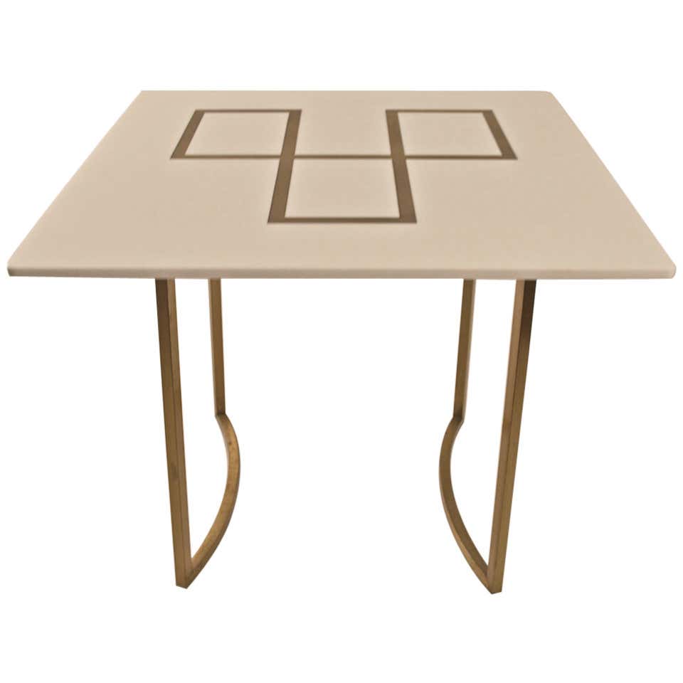 Capiz Shell Table with Squared Brass Legs For Sale at 1stDibs | capiz ...