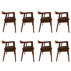 Used Set of Eight Gunlocke Dining Chairs