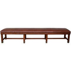 Rare Pair of long library benches for FDR Library