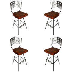 Set of Four Classic Arthur Umanoff Swivel Bar / Counter Stools 2