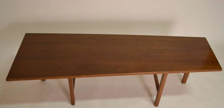 Mid-Century Modern Trapezoid Top Wormley For Dunbar Coffee Table For Sale
