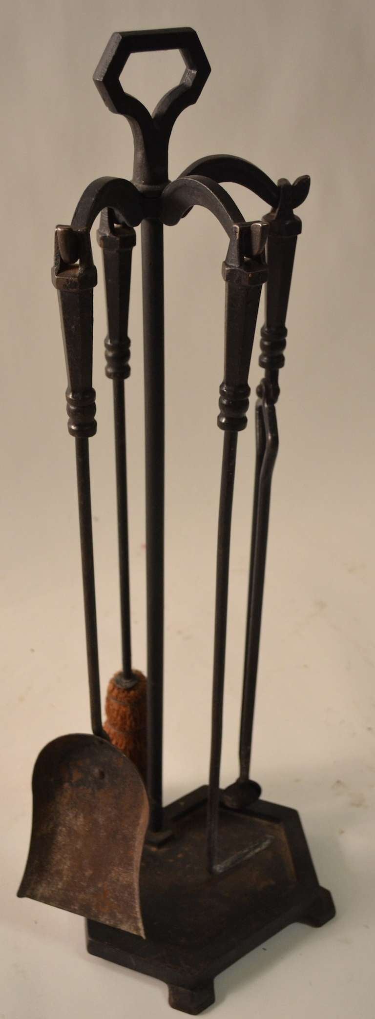 Gothic Arts and Crafts Mission Fireplace Tool Set