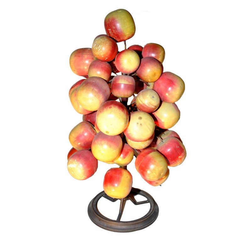 Unusual Folky "Apple Tree" Table Decoration For Sale