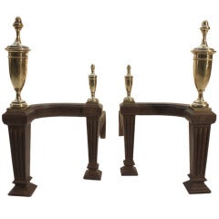 Pair Classical Chenets Andirons