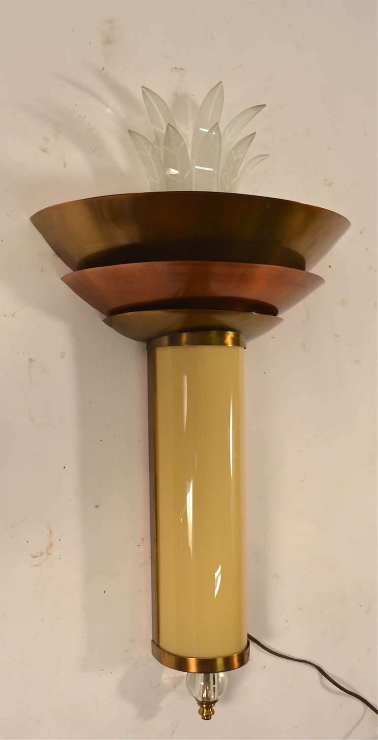 Pair of Art Deco Theater Sconces In Excellent Condition In New York, NY