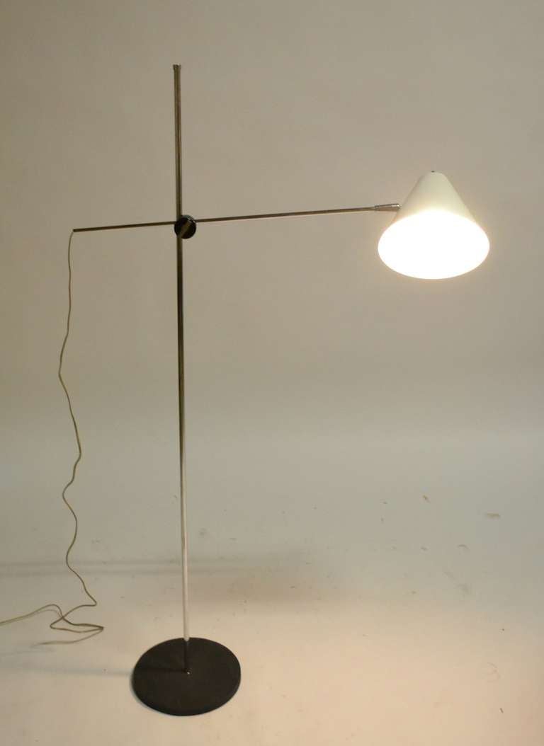 Mid-20th Century Adjustable Floor Lamp Marked Kovacs